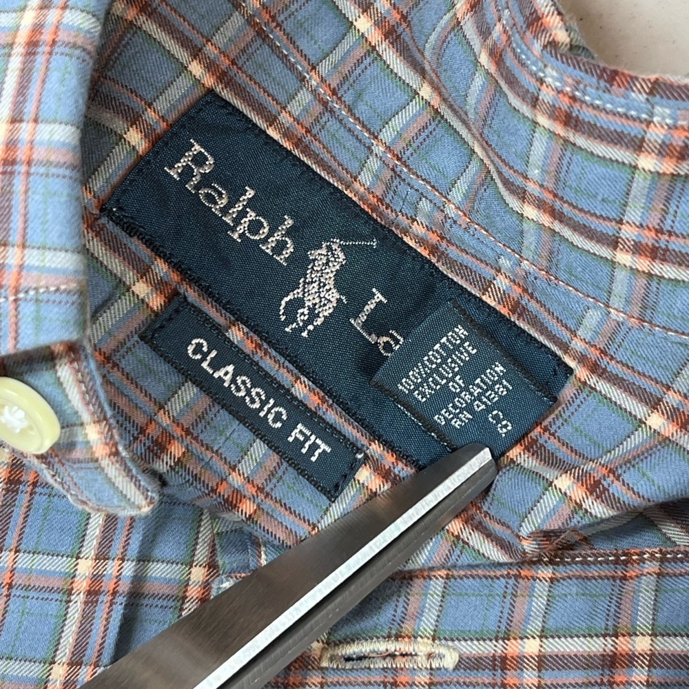 Ralph Lauren Men’s Plaid Long Sleeve Dress Shirt. Classic Fit. Medium. - Picture 8 of 9